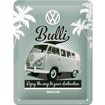 Bulli VW Placa Metal 15x20cms